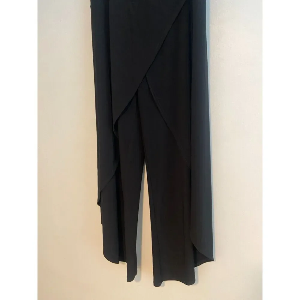Joseph Ribkoff Formal High-waisted Cascade Overlay Pants Style 211494 SIZE 12